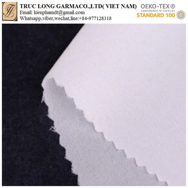 
Vietnam Manufacturer Garment white fusible woven cotton shirt collar fusing interlining 