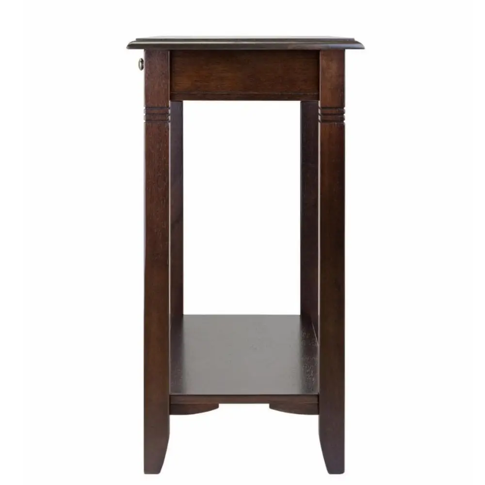 Премиум-класса твердая древесина Нолан консольный стол с выдвижным ящиком используется в прихожей или рядом диваном/кровати конические ножки ребристыми акцентами