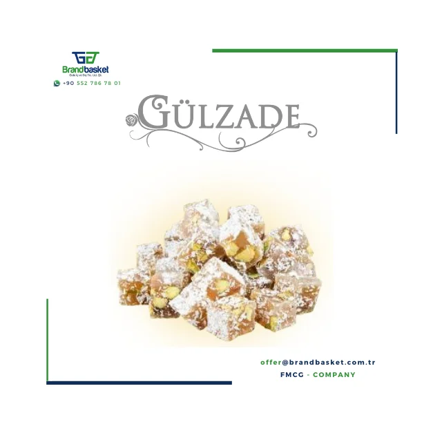 GULZADE TURKISH DELIGHT DOUBLE ROASTED WITH COCONUT AND PISTACHIO 2kg First Quality Ready to Ship From Manufacturer