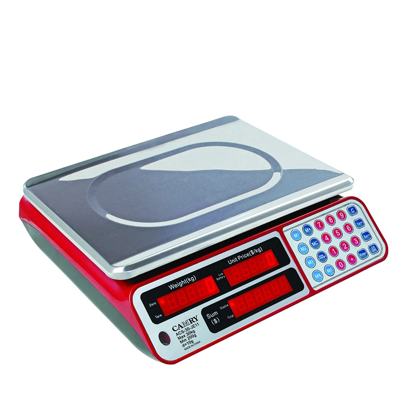 CAMRY ACS-30-JC11/JE11electronic цена высислительный вес высокое качество светодиодные панели с ЖК-дисплеем, двухсторонний экран дисплея 30 кг