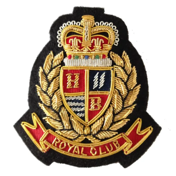 NEW 2022 Best Quality Badge Hand Embroidery Bullion Wire Badges Handmade Emblem Insignia hand USA UK ITALY Quick Delivery Badges