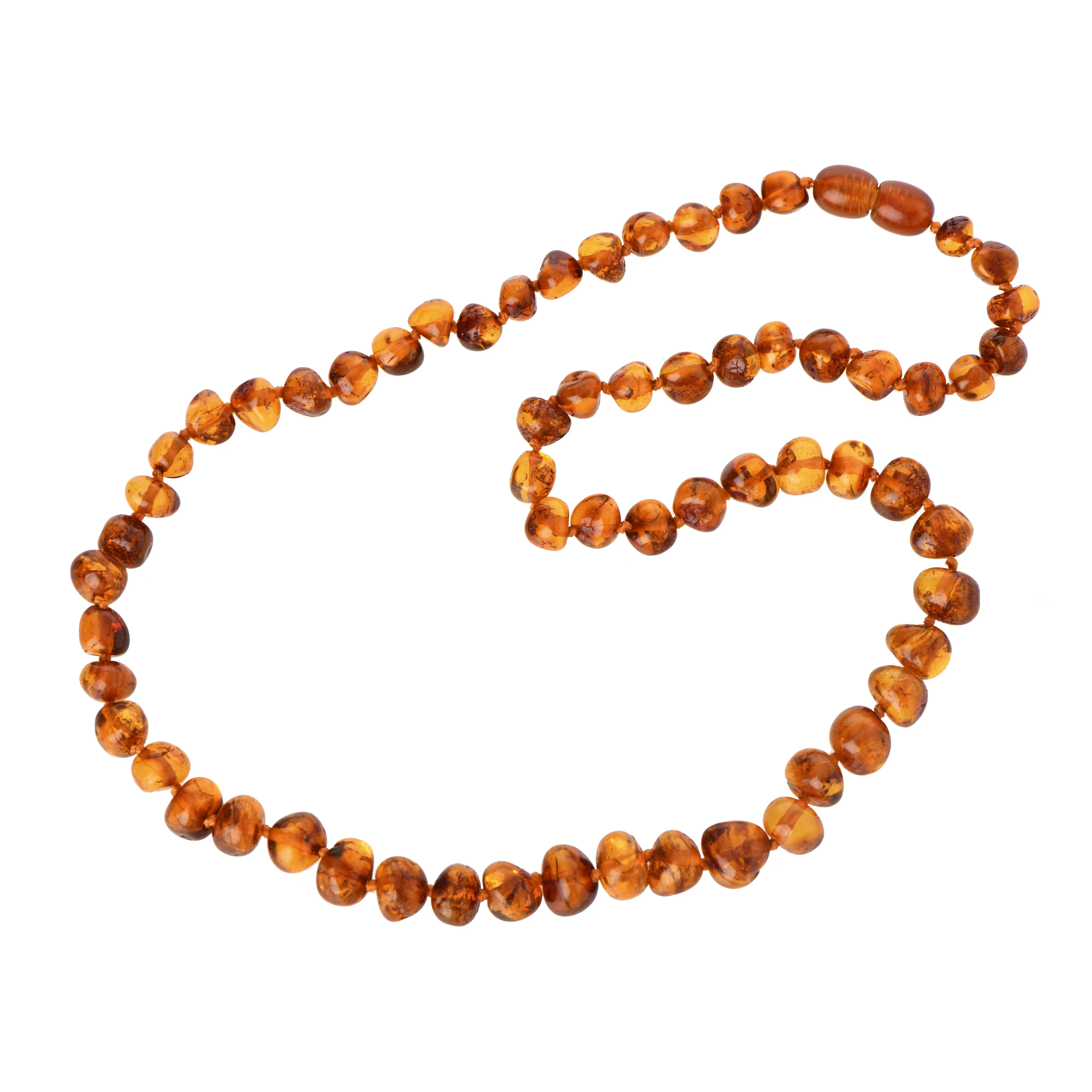 Baltic Amber Necklaces for Adults, Genuine Baltic Amber Beads, Knotted, Polished Light Cognac Amber, Healing, Anti-Inflammatory