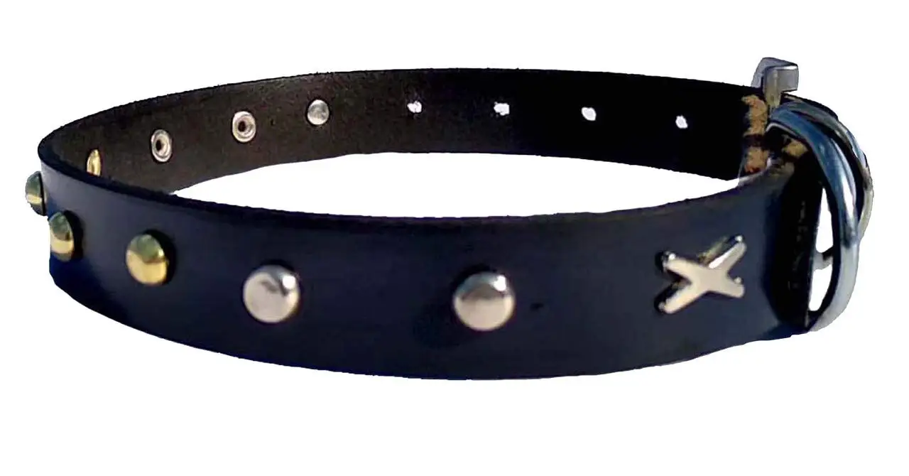 Real Cow Leather Customize Dog Leather Collar Neck Belt Soft Touch Padding With Designer Studs