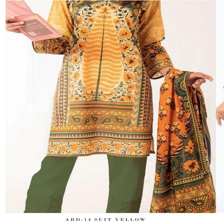 Lawn Collection High quality digital print on un-stitched Shalwar Kameez Pakistani Cotail Lawn Suits