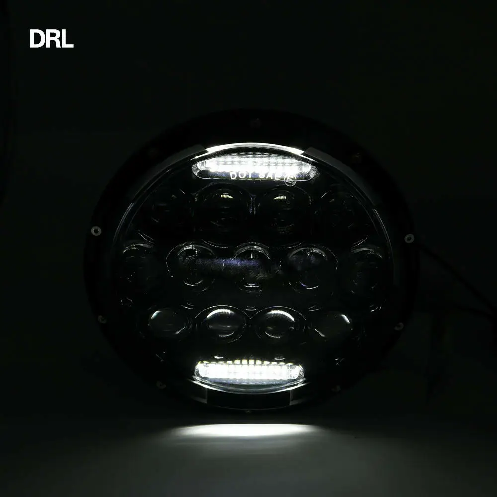 75 Вт 7 дюймов круглые светодиодные фары для джипа Wrangler JK по низкой цене с высоким ближнего и дальнего света DRL