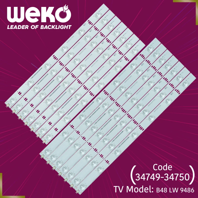 TV LED BACKLIGHT- ARCELIK_48_ZKP60600_AA_2121C_7EA_R P74 REV.V0 - 51.1 CM 7 LEDS _6EA_L P74- 43.7 CM 6 LEDS TOTAL 14 PCS