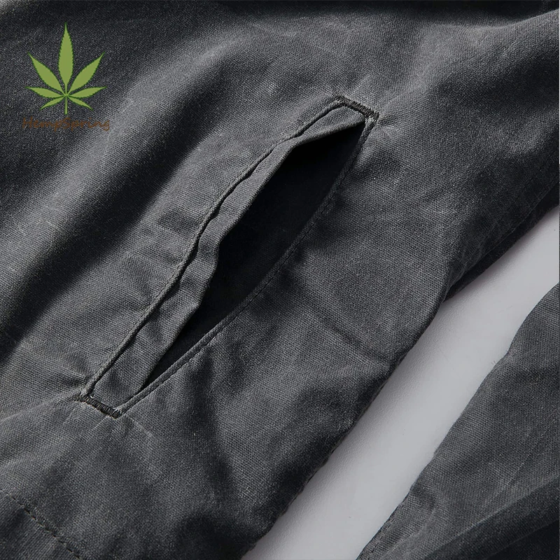 Высококачественная конопляная куртка HempSpring, натуральная Экологически чистая конопляная Органическая Хлопковая мужская футболка под заказ Конопляный домкрат