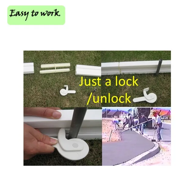 sidewalk gardening landscape stiff flex plastic formwork concrete work curvy straight