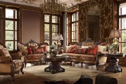 French Empire Natural Oak Wood Living Room Sofa European Classic Wooden Frame Sofa Furniture