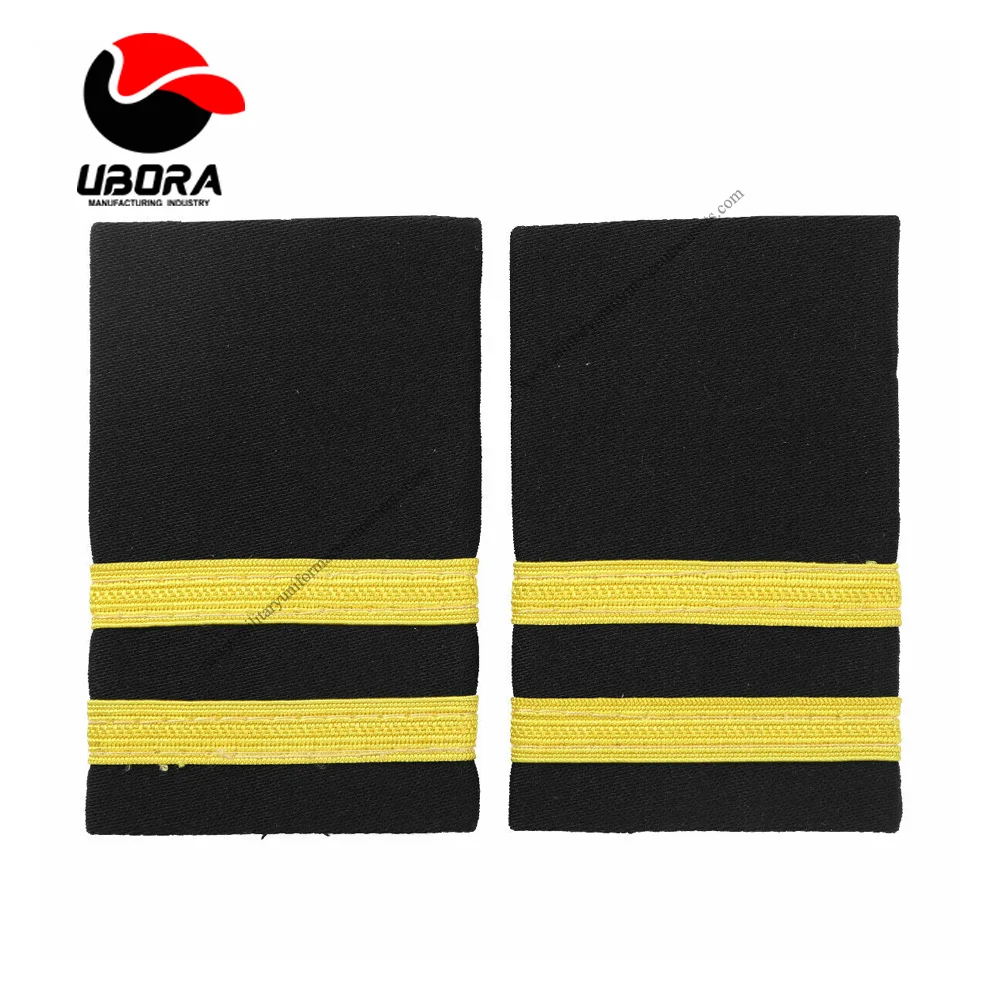 Авиакомпания пилот капитан Униформа эполет Наплечная доска брошь костюм полосы комплект 2