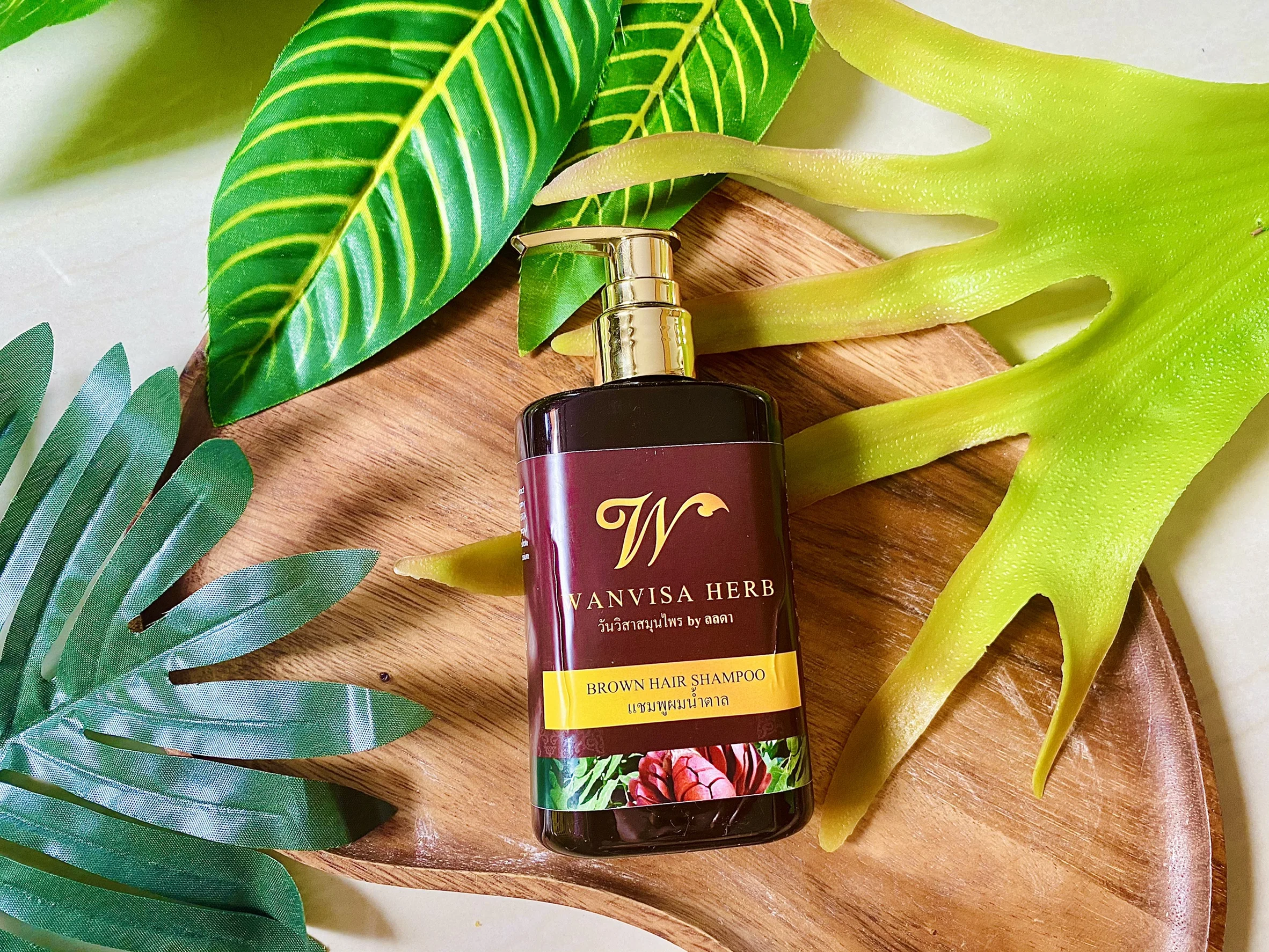 Smoothing Nourishing Hair-Loss Prevention Herbal Brown Color Shampoo From Thailand With Reasonable Price