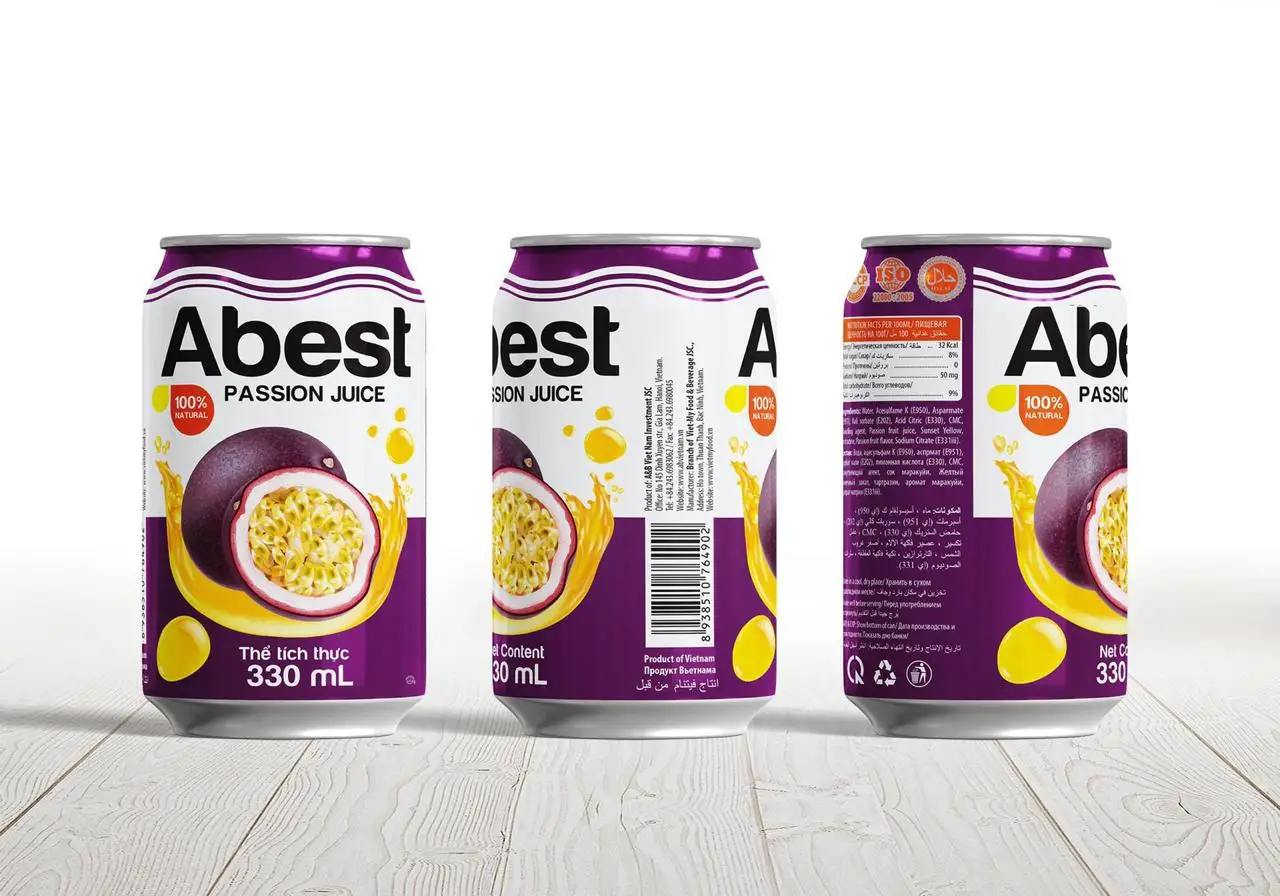 Wholesale Tamarind Flavor Fruit Juice 330ml Canned ABEST Juice OEM