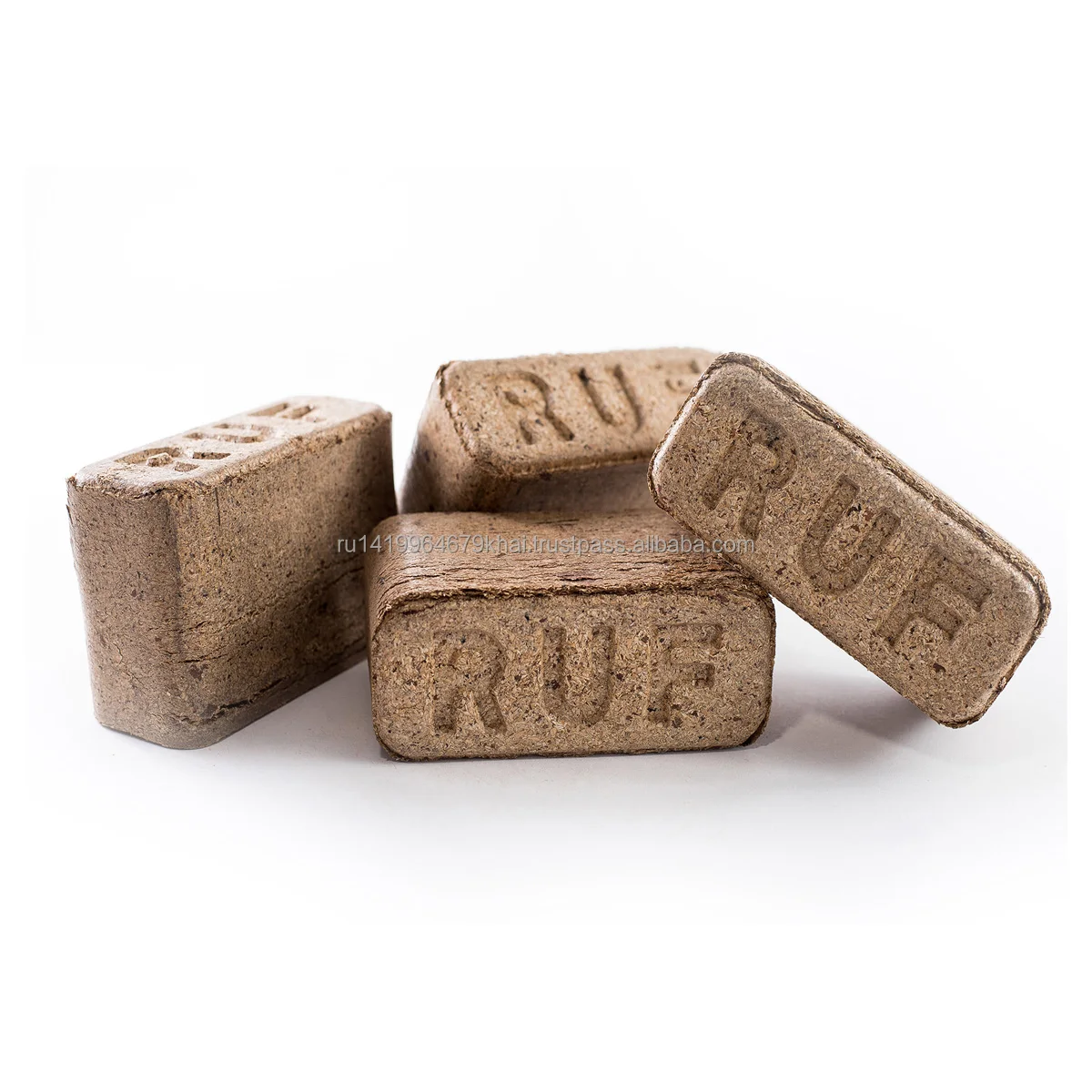 High quality birch RUF sawdust fuel briquettes, ruf