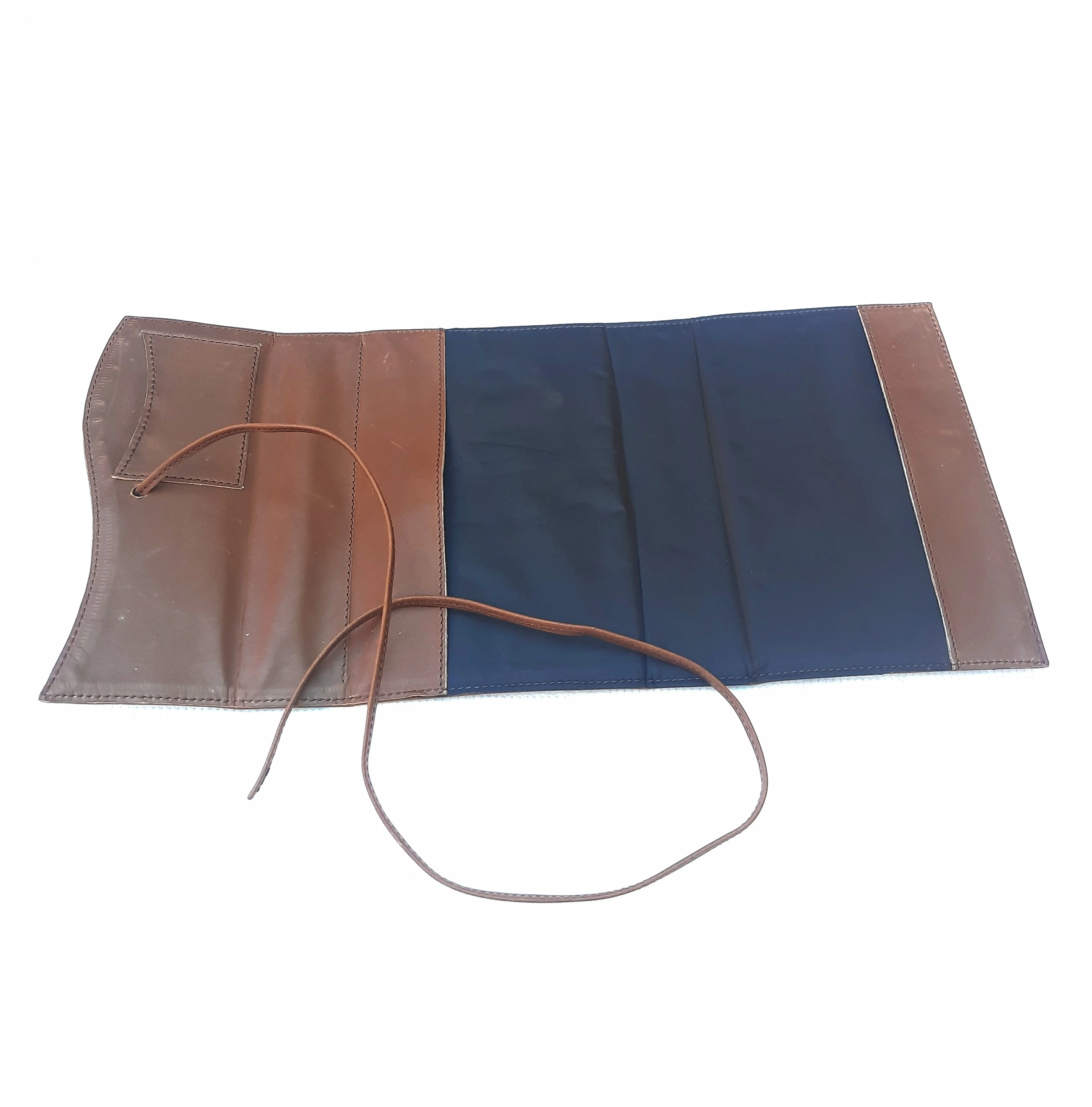 Genuine Leather Brown Colour Bible Book Cover in Laces Case with Embossing Logo A4 Size Old Book Covers Vintage Pen Holders