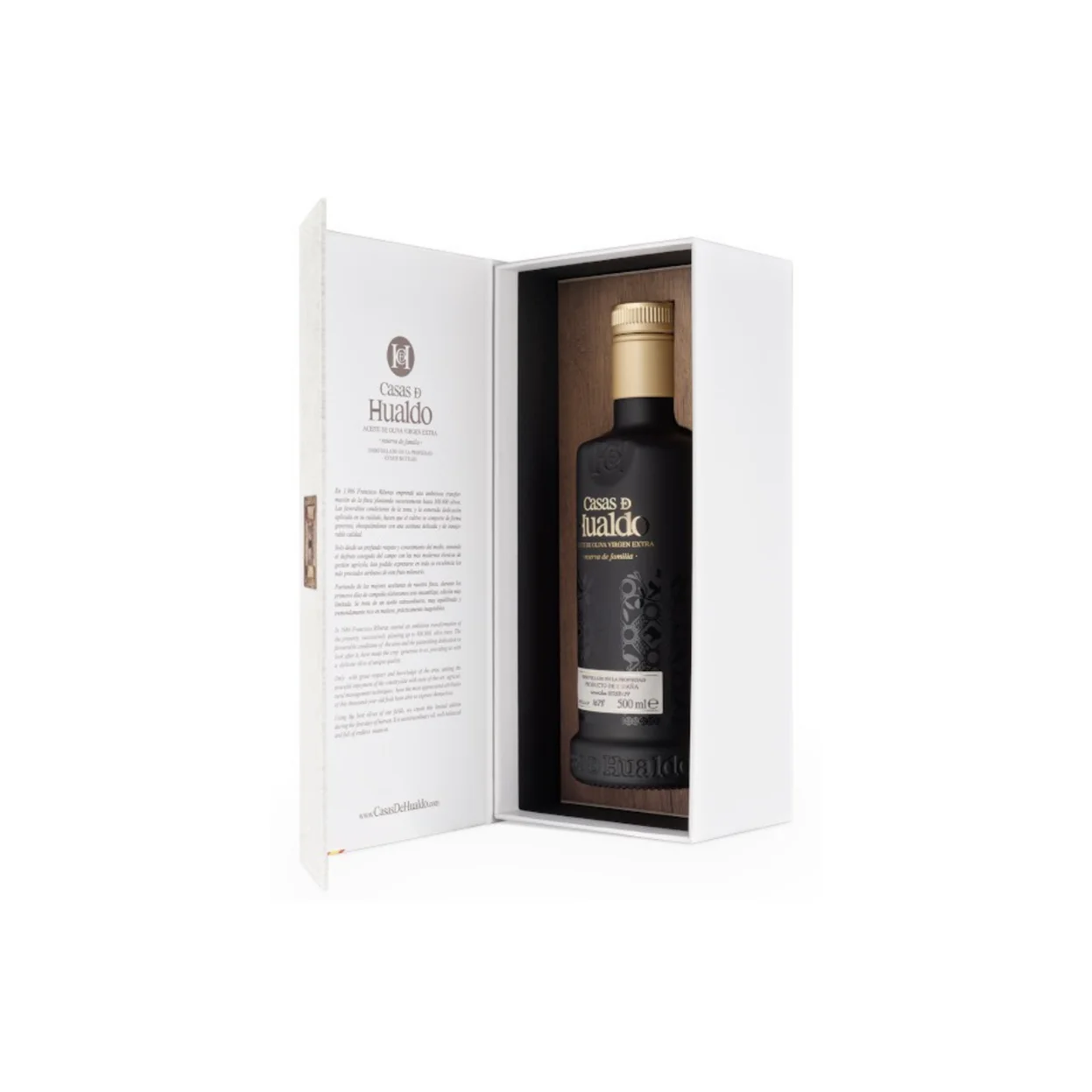 Spanish Extra Virgin Olive Oil-Premium- Reserva de Familia- 500ml. Our extra virgin can be presented in an elegant case.