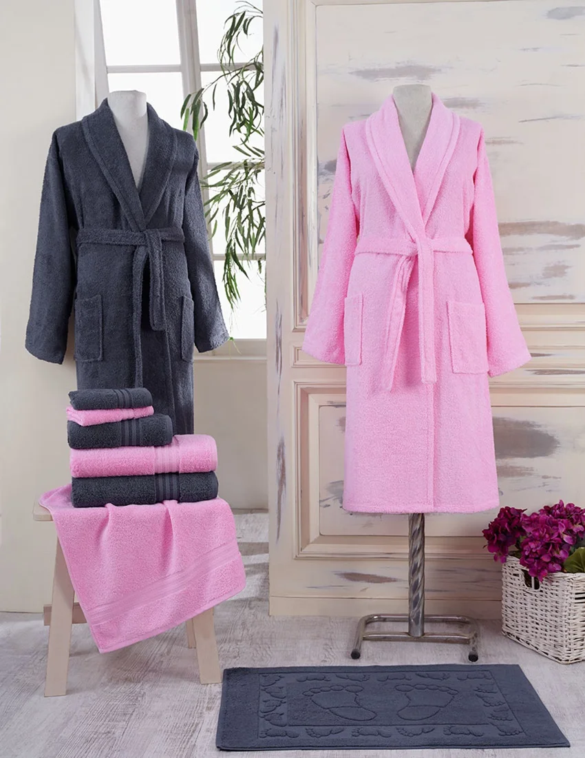 
High Quality Best Price 100% Turkish Cotton Luxury Bathrobes Towels Sets 