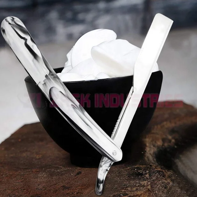 Лидер продаж профессиональная бритва с прямыми краями эргономичный дизайн для стрижки горла парикмахера безопасное бритье Мужская бороды лица шейпер волос