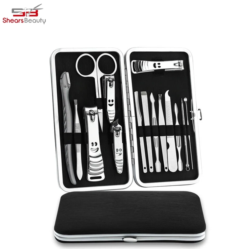 Nail Clippers Set Black Stainless 12 in 1 For Men And Women Manicure Pedicure Kit Luxury Nail File Sharp Nail