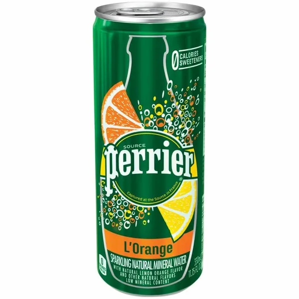 
Perrier Can Sparkling Mineral Water Perrier Slim box 33CL Citrus fruits 