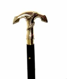 wholesale custom made walking stick natural Obsidian with padauk cane to commemorate collection of market