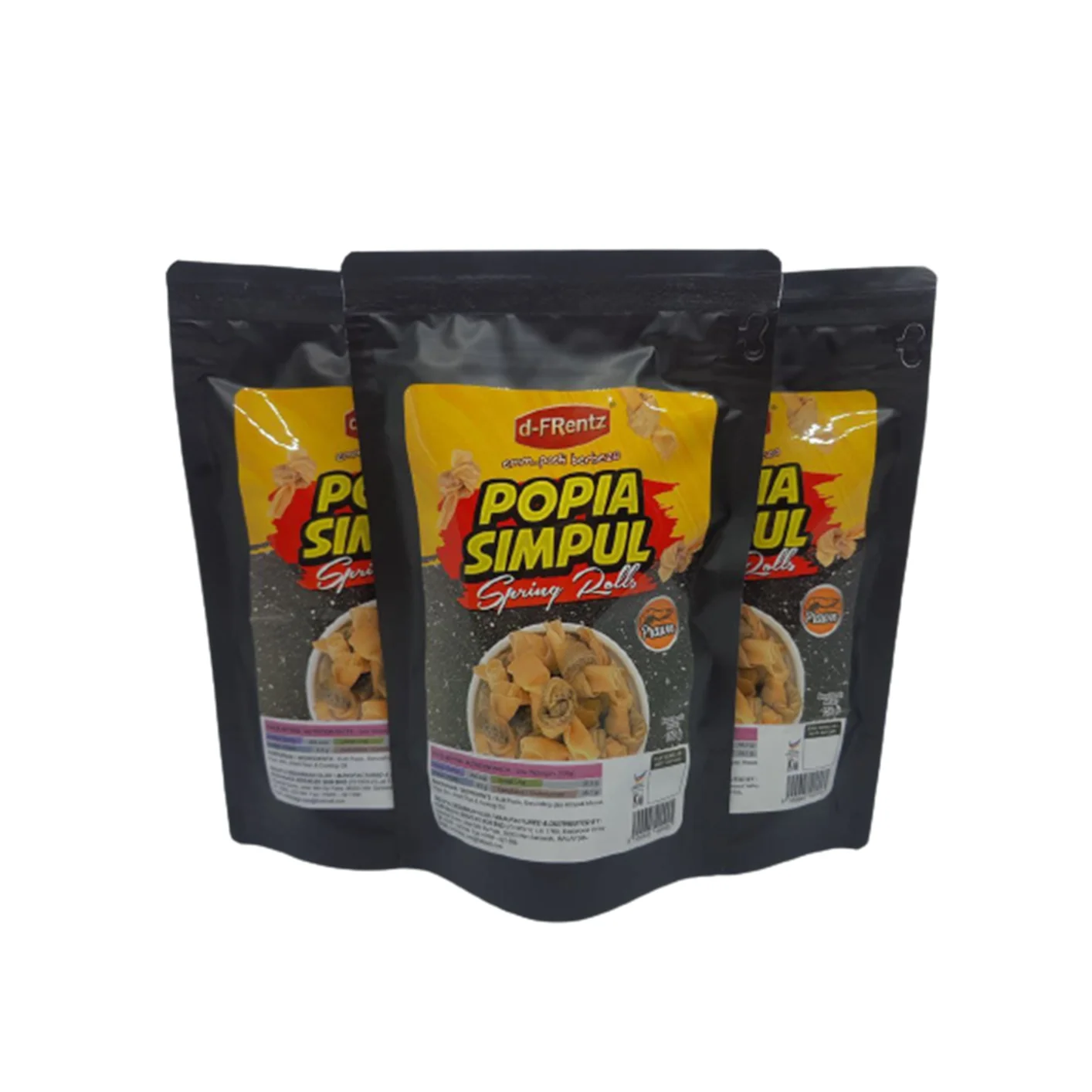 Hot Sale Prawn Spring Rolls Popia Simpul Udang 150GM Malaysia Snacks Manufacturers Wholesale Seafood Snacks