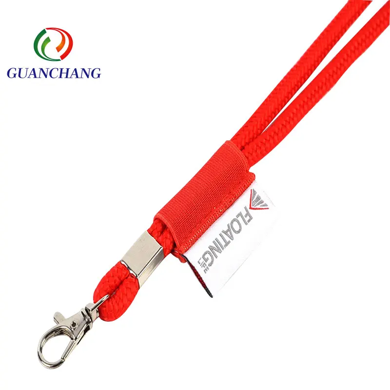 New Style Tubular Braid Nylon Neck Lanyard woven satin Neck Roundpolyester custom Id Holder Neck lanyards with logo