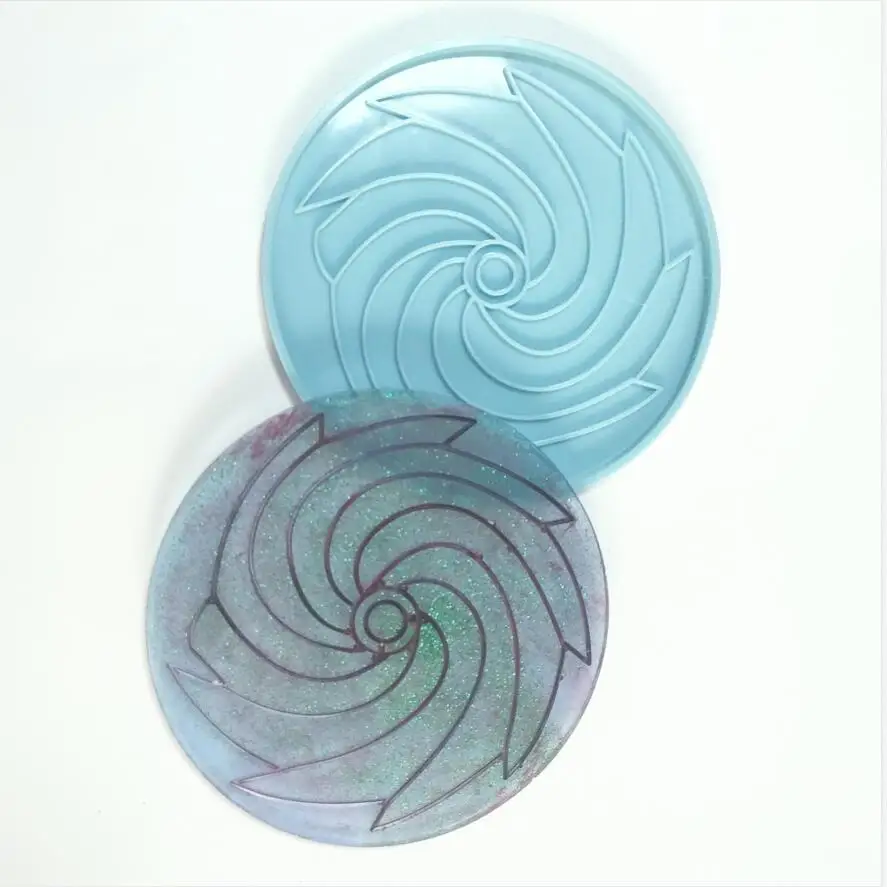 
New Large 30cm Silicone Spiral Maelstrom Circle Mold Whirlwind Cheesecake MouldFor Present DIY Cake Topper Decor Coaster Mould 