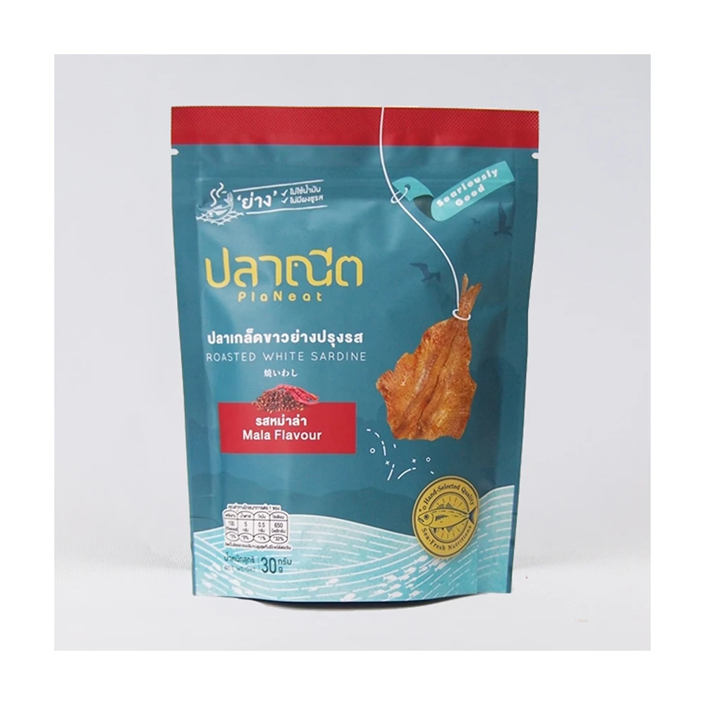 Высококачественная закуска для острых рыб жареная белая Сардина со вкусом малы морепродукты закуски с острым из Таиланда