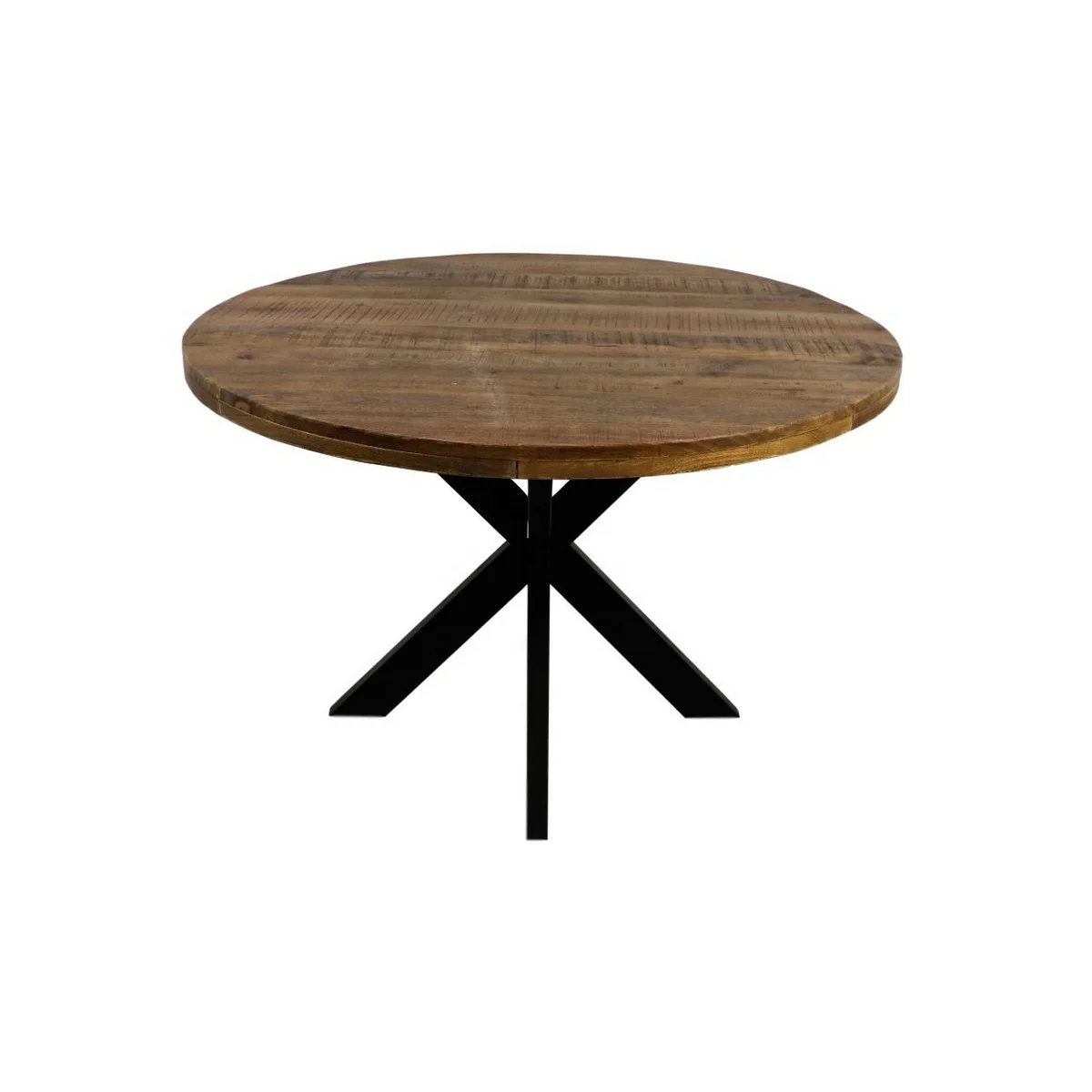Round shape dining table industrial style 2021 mango wood round dining table