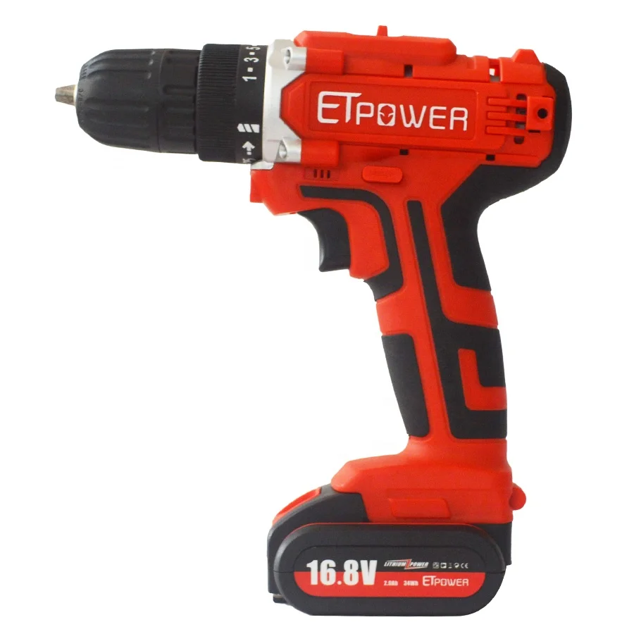ETpower 16 8 в литий-ионная аккумуляторная электрическая дрель ручная отвертка 10 мм