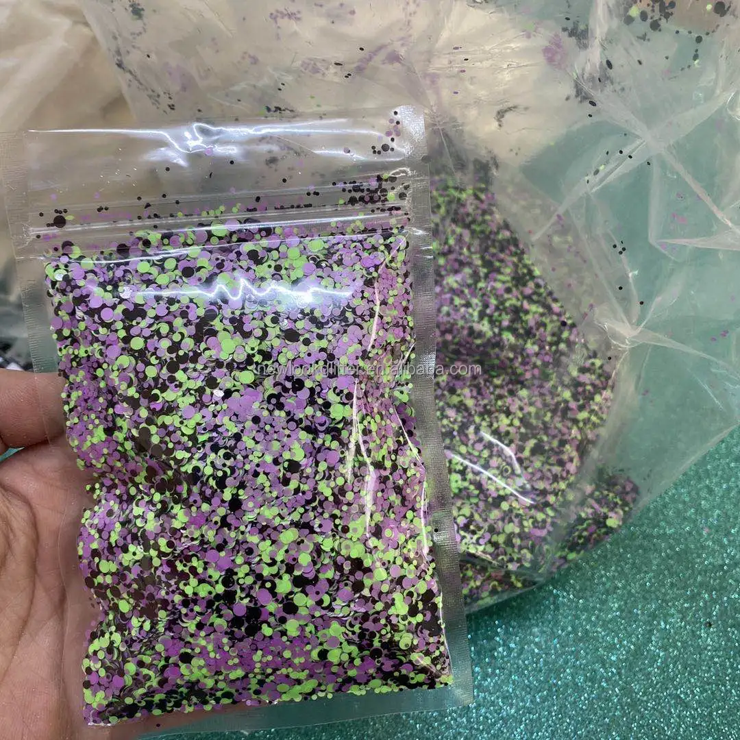 custom package 2oz holo bags glitter