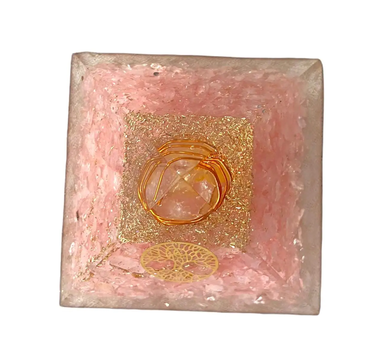 Пирамида оргона из розового кварца с символом пирамида оргонита для продажи оптовая продажа кристаллов кристалла