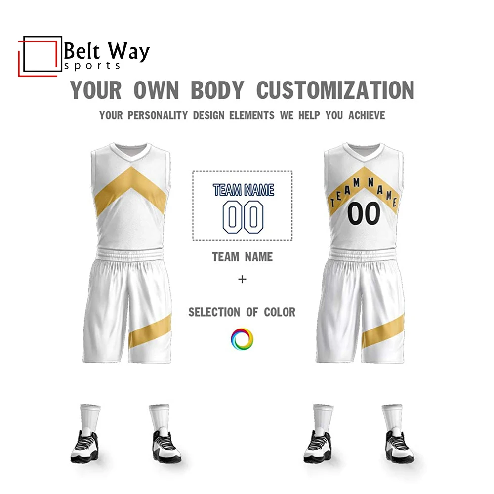Wholesale Custom Men's Basketball Jerseys Sublimation Printed Reversible Athletic Team Uniform Sets OEM Service Model BW-159
