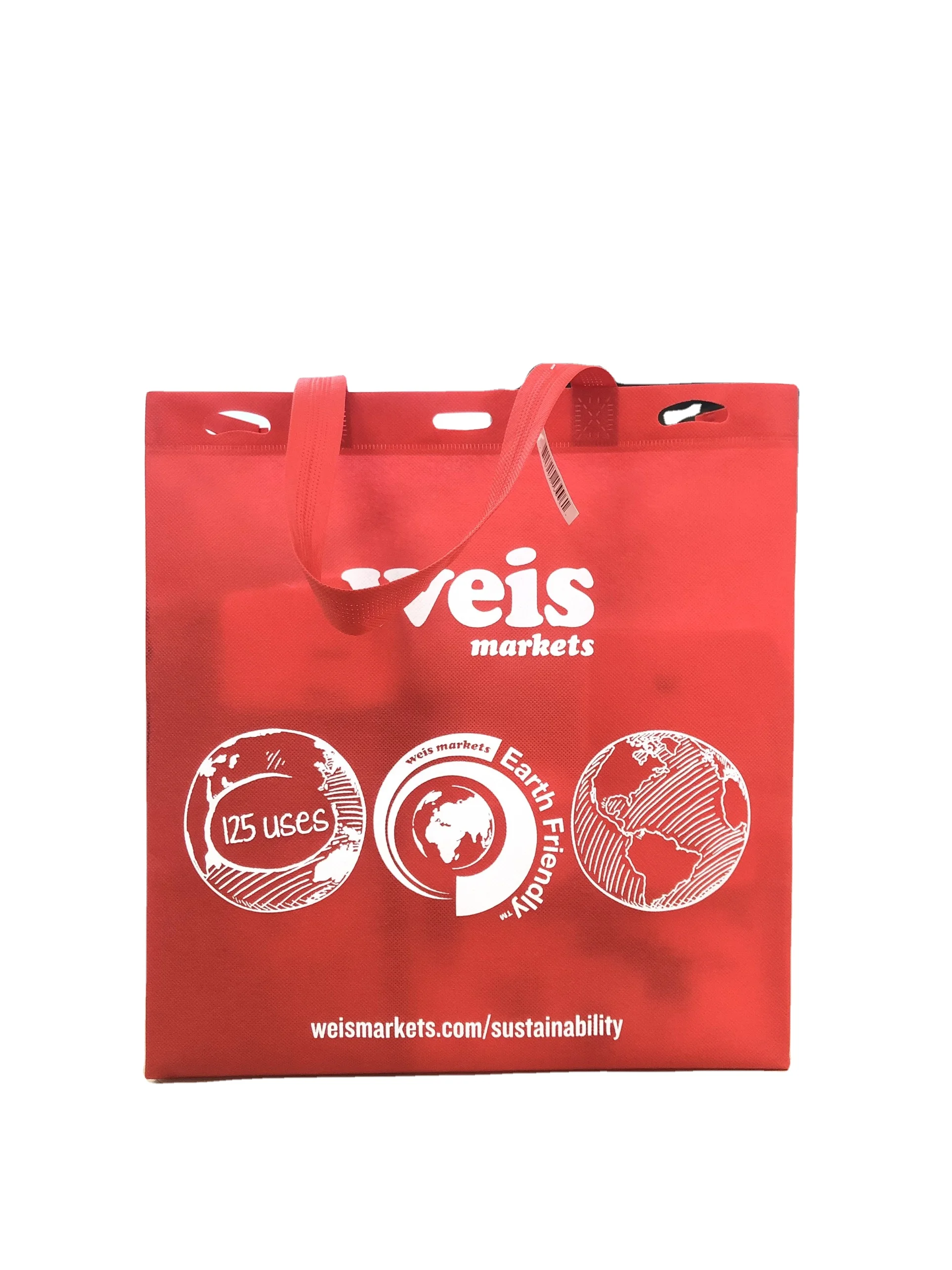 2022 Supermarket Shopping Bags Heat Seal Printed with Logo Large Quantity Low Price