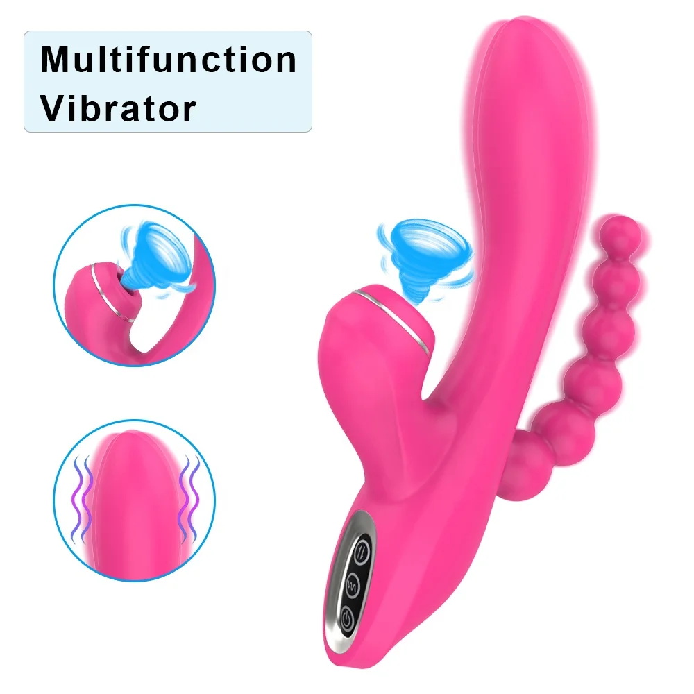 Triple stimulation sucking vibrator clitoral suction toy women sex toys 7 modes rechargeable waterproof