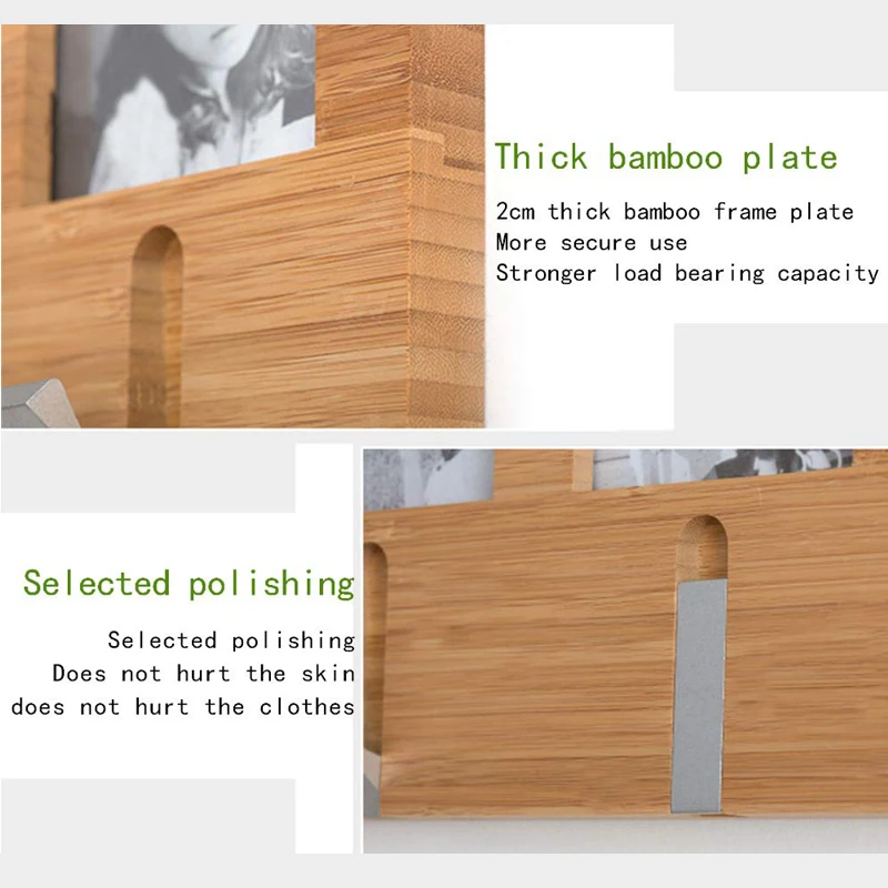 Amazon sells Home Decorative Wall-mounted Bamboo Wood hanger With 4 Sliver