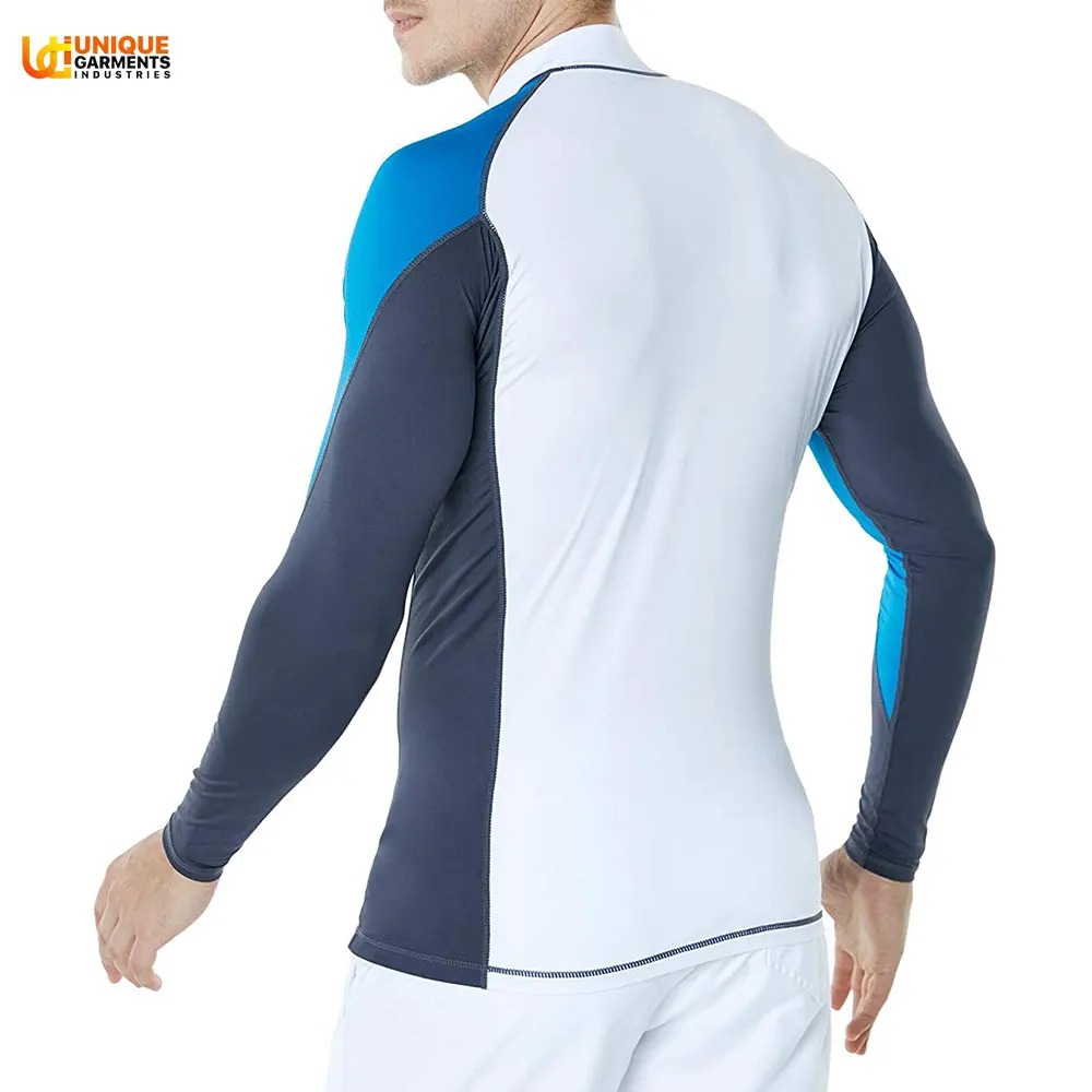 Mens Custom Rash Vest Long Sleeve Lycra Compression Shirt Quick Dry Rashguard Sublimation Rash Guard Men Quantity Top Customize