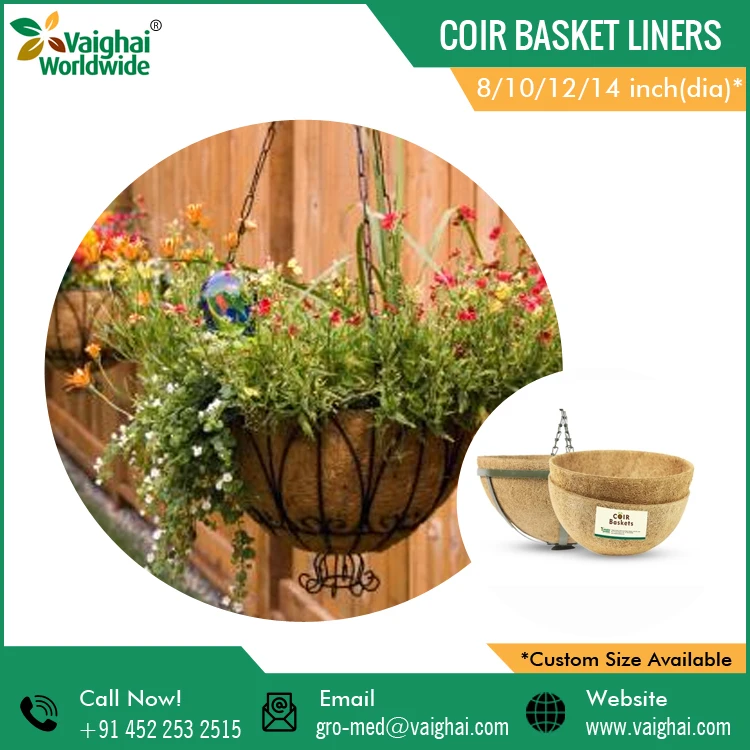 Superior Quality Natural Coconut Fiber Hanging Basket Liners | Garden Supplies