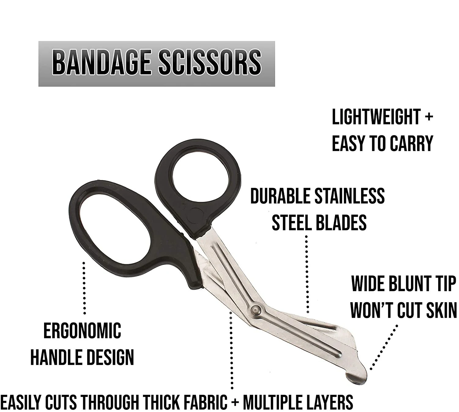 Utility Paramedic EMT Trauma Bandage Shears Gauze Scissor nurse Emergency First Aid Surgical Instruments- Medical Equipment