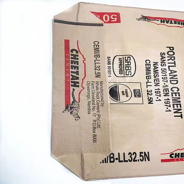 
25kg Block bottom PP woven valve bag cement bag pp bags recycling 