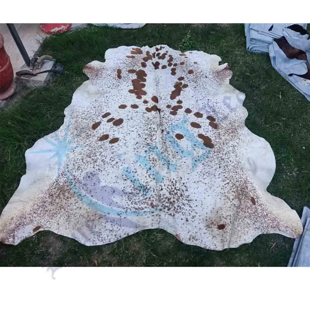 Натуральные волосы на кожаных ковриках коврики для оптовой продажи