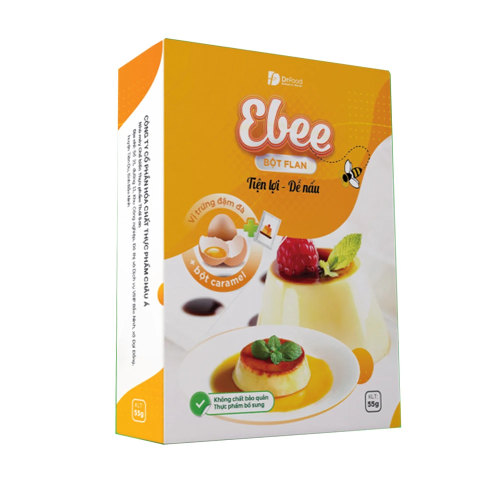 Лидер продаж 2021 Ebee Flan порошок для торта карамельная пустыня для приготовления пищи 10 кг, 25 кг упаковка Азия происхождение