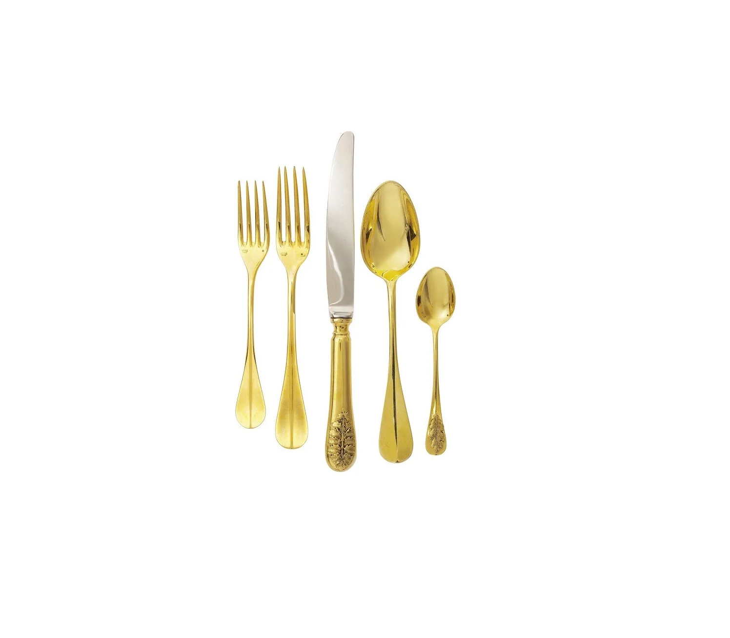 Latest Gold plated Set Of 6 Metal Cutlery in New Style Metal flatware handmade metal Spoon and Fork in Wholesale price