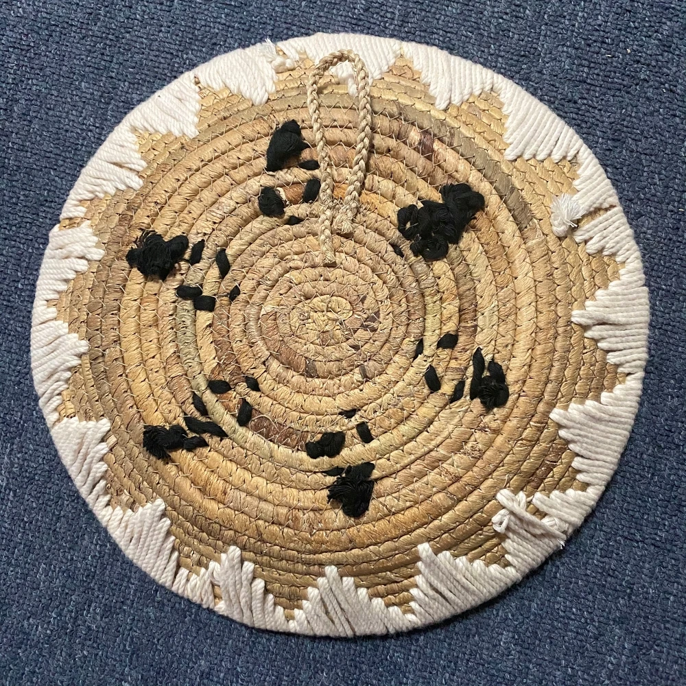 Boho Wall Hanging Plate from Vietnam Eco-friendly Hand-woven Plate with Cotton Yarn Decoration for Home Decor Wedding - OEM/ODM