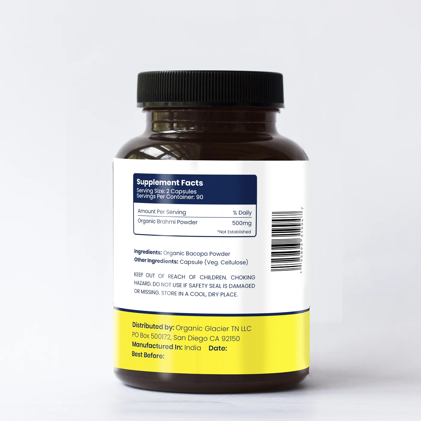 Organic Glacier Presents Bacopa Wholesale Bulk Capsules Boosts Memory Learning And Concentration