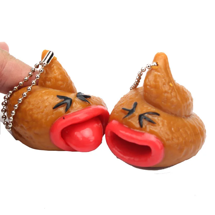 YIWU ALLSHINE New Design Poop Keychain Gag Poo  Figurine Fidget Mini Poo Toy Squishy Stress Toys