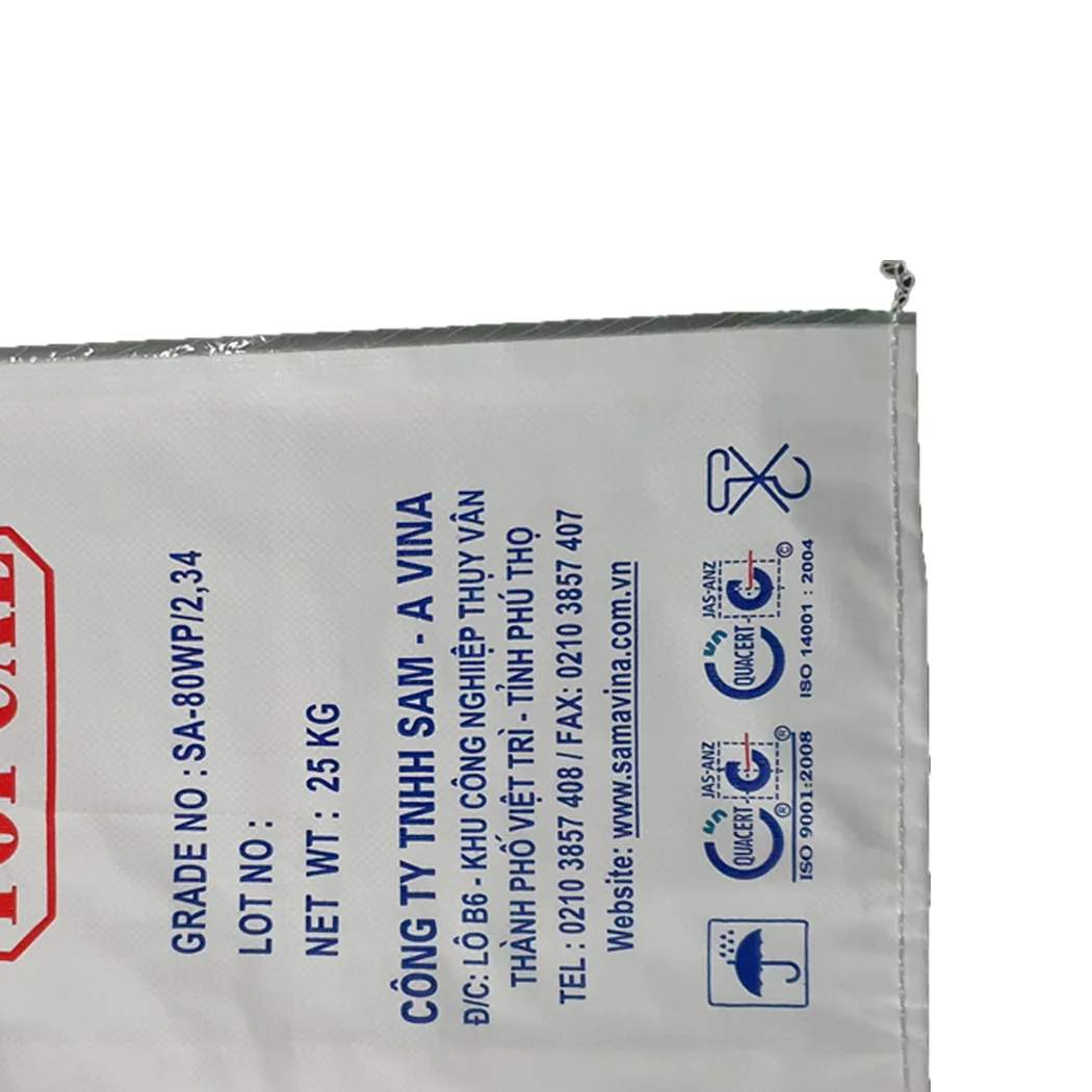 Agriculture product packages plastic eco friendly pp woven bag for 25kg 50kg flour rice packing bag custom shopping bags