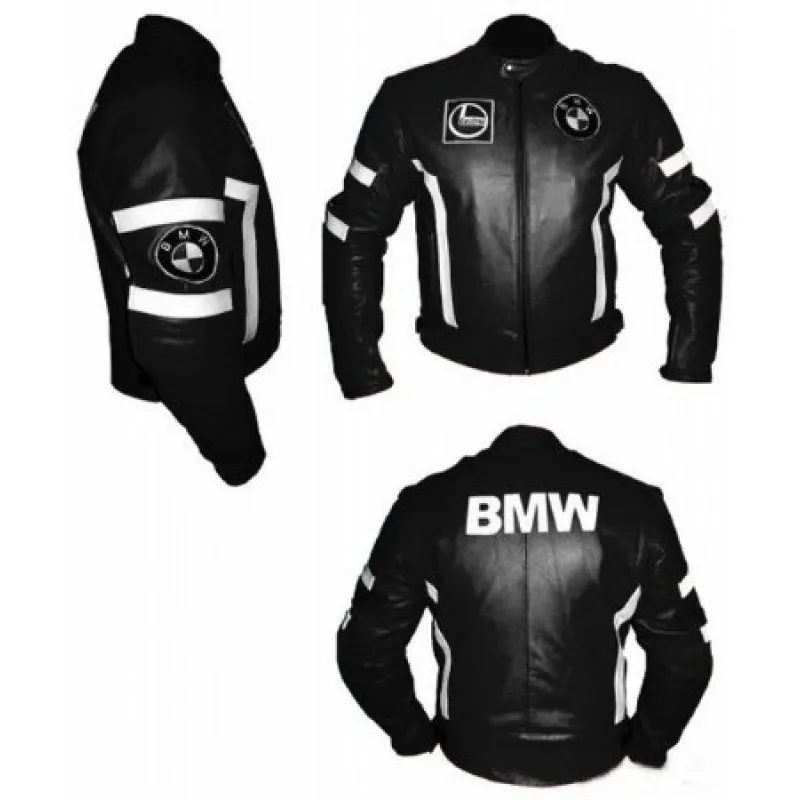 Men green Black Motorbike Leather Jacket