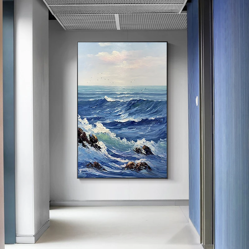 Seascape Painting Scenery Canvas Custom Decorative Home  Landscape Living Room 20*30 inch/50*75 cm