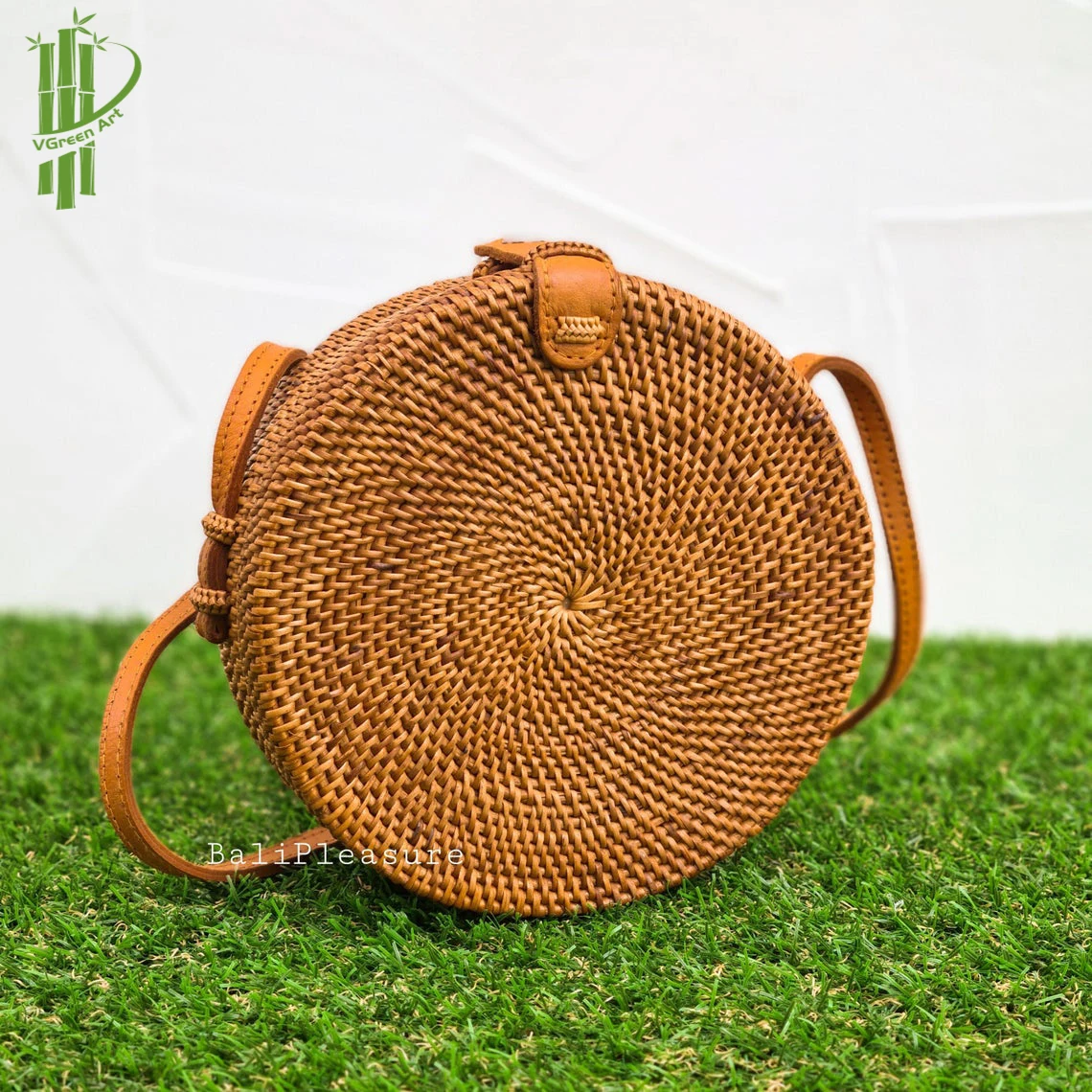 Hot Product 2021Fashionable Hand-woven Rattan Bag Vintage Woven Straw Rattan Bag Handbag from Vietnam Best Supplier